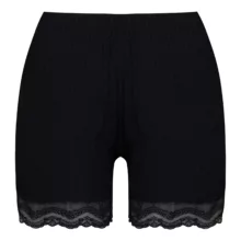 شورت زنانه پادار ماییلدا مدل لبه گیپوری کد 5251-A402 رنگ مشکی