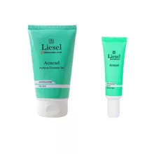ژل ضد جوش لایسل مدل Acnesel حجم 150 میلی لیتر به همراه کرم ضد جوش لایسل حجم 30 میلی لیتر