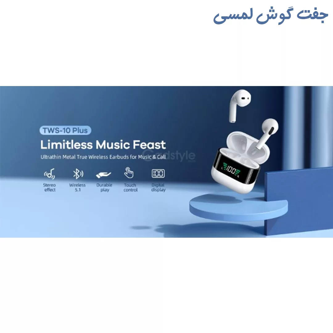 هدفون بلوتوثی ریمکس مدل TWS-10 PLUS