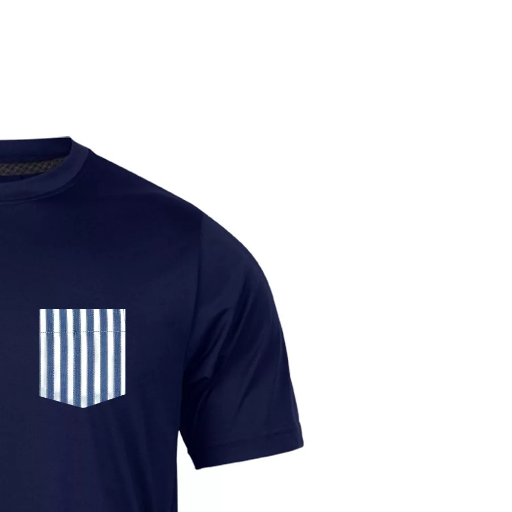 تی شرت آستین کوتاه مردانه رانژ مدل جیب دار 23RA03 - 419 رنگ سرمه ای