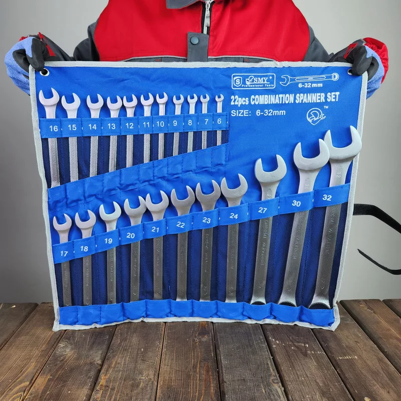 آچار یکسر تخت و یکسر رینگی اس ام وای کد QW23 مجموعه 20 عددی
