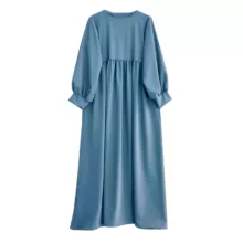 پیراهن زنانه مدل عبایی رنگ آبی نفتی