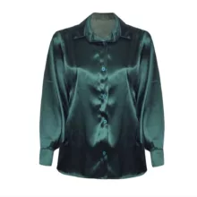 شومیز آستین بلند زنانه مدل ساتن ساده کد ۸۷۸۷۶