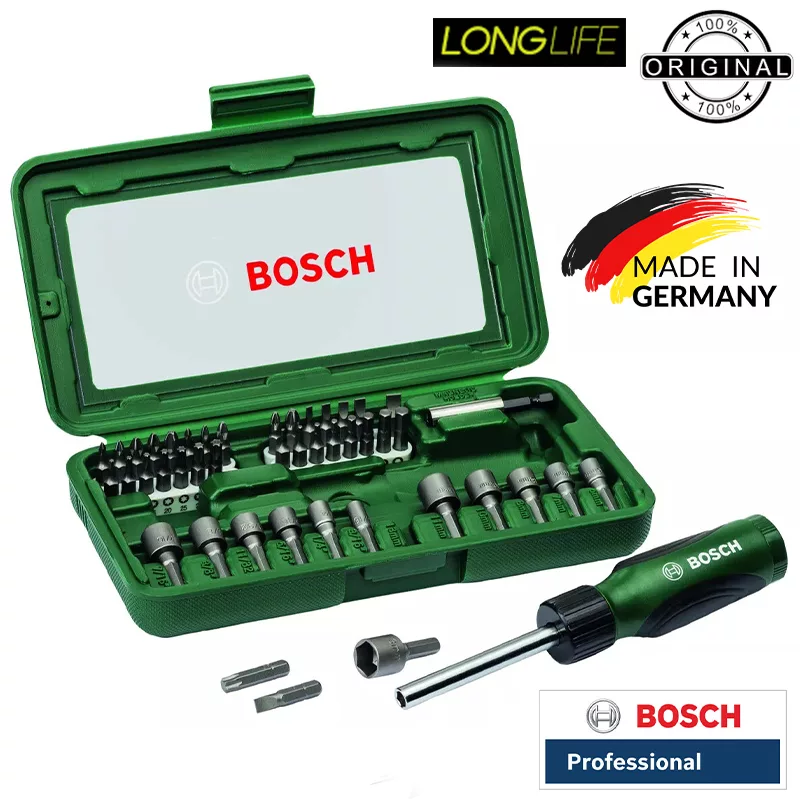 سری پیچ گوشتی و بکس سردریلی بوش مدل BO-46PCS مجموعه 46 عددی