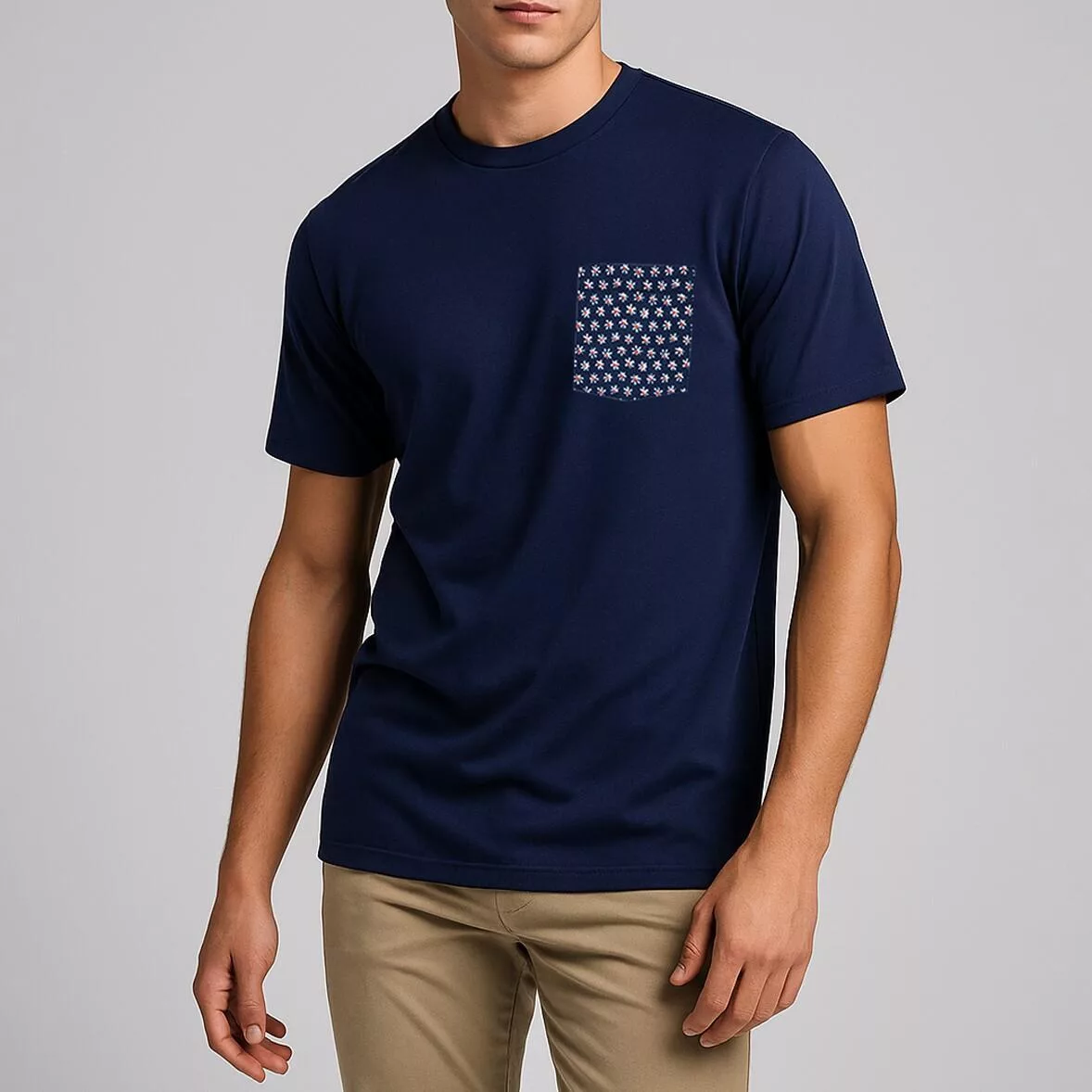 تی شرت آستین کوتاه مردانه رانژ مدل جیب دار کد 22RA02D05M-2451-01