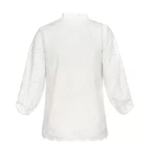 شومیز آستین سه ربع یقه هفت زنانه مدل SB-SS-304453 رنگ سفید