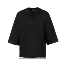 بلوز آستین سه ربع زنانه سرژه مدل 204650 رنگ مشکی