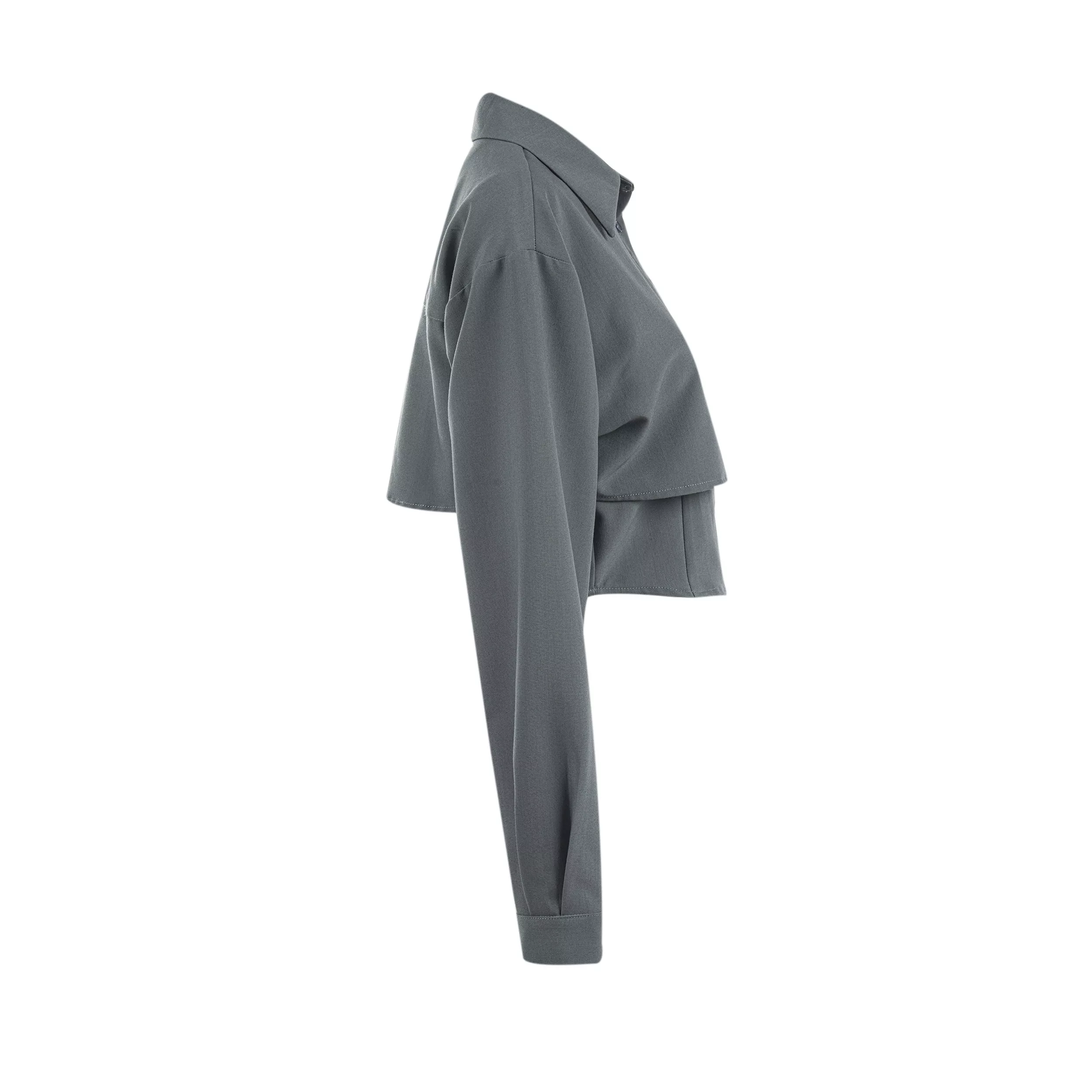 شومیز آستین بلند زنانه سرژه مدل 207354 رنگ آبی