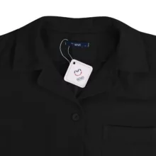 شومیز آستین بلند یقه برگردان زنانه بنیس مدل 38720202 رنگ مشکی