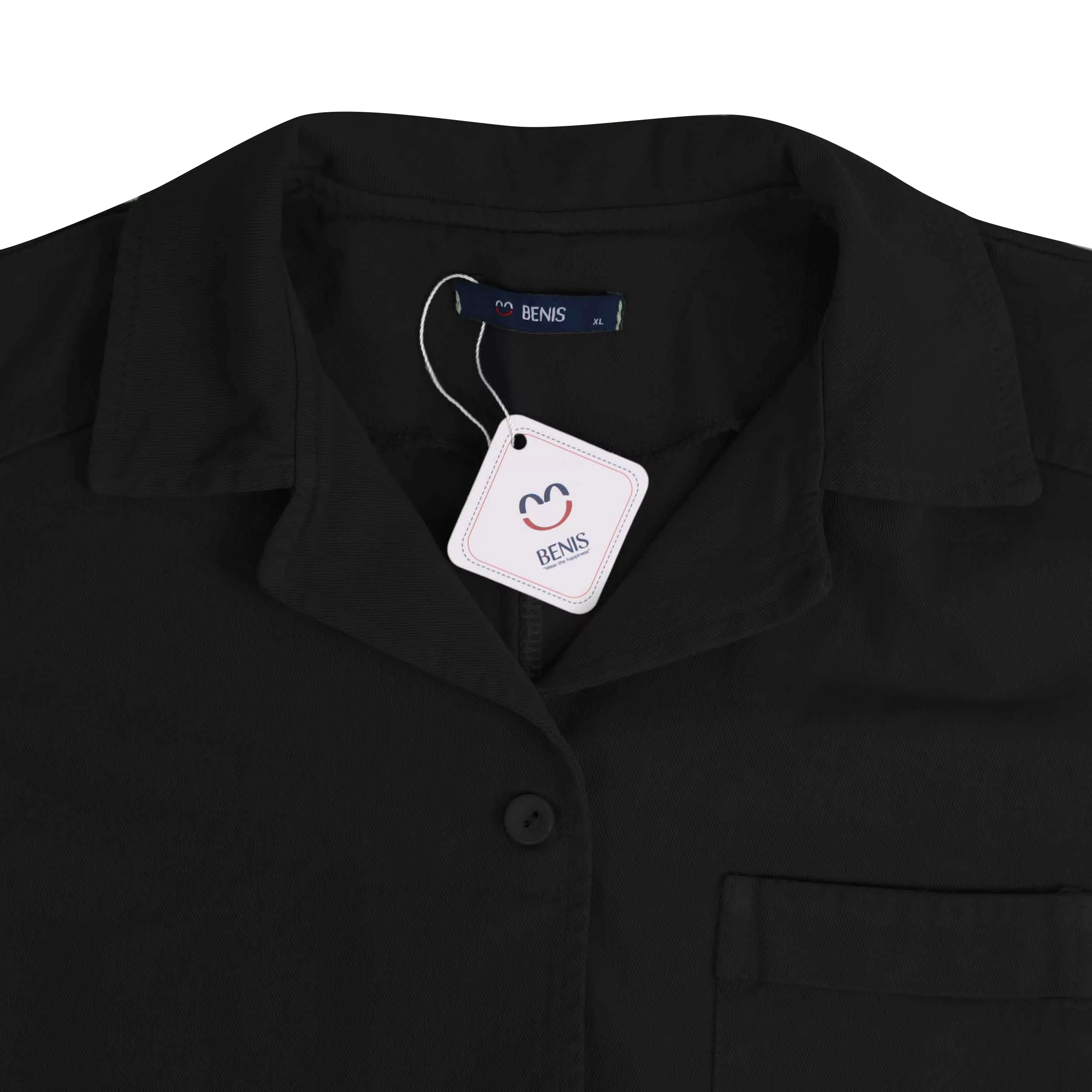 شومیز آستین بلند یقه برگردان زنانه بنیس مدل 38720202 رنگ مشکی