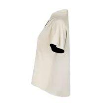 شومیز آستین کوتاه یقه انگلیسی زنانه سرژه مدل 207369 رنگ کرم