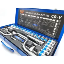 آچار بکس جغجغه ای باس مدل 24PCS-CR-V مجموعه 24 عددی