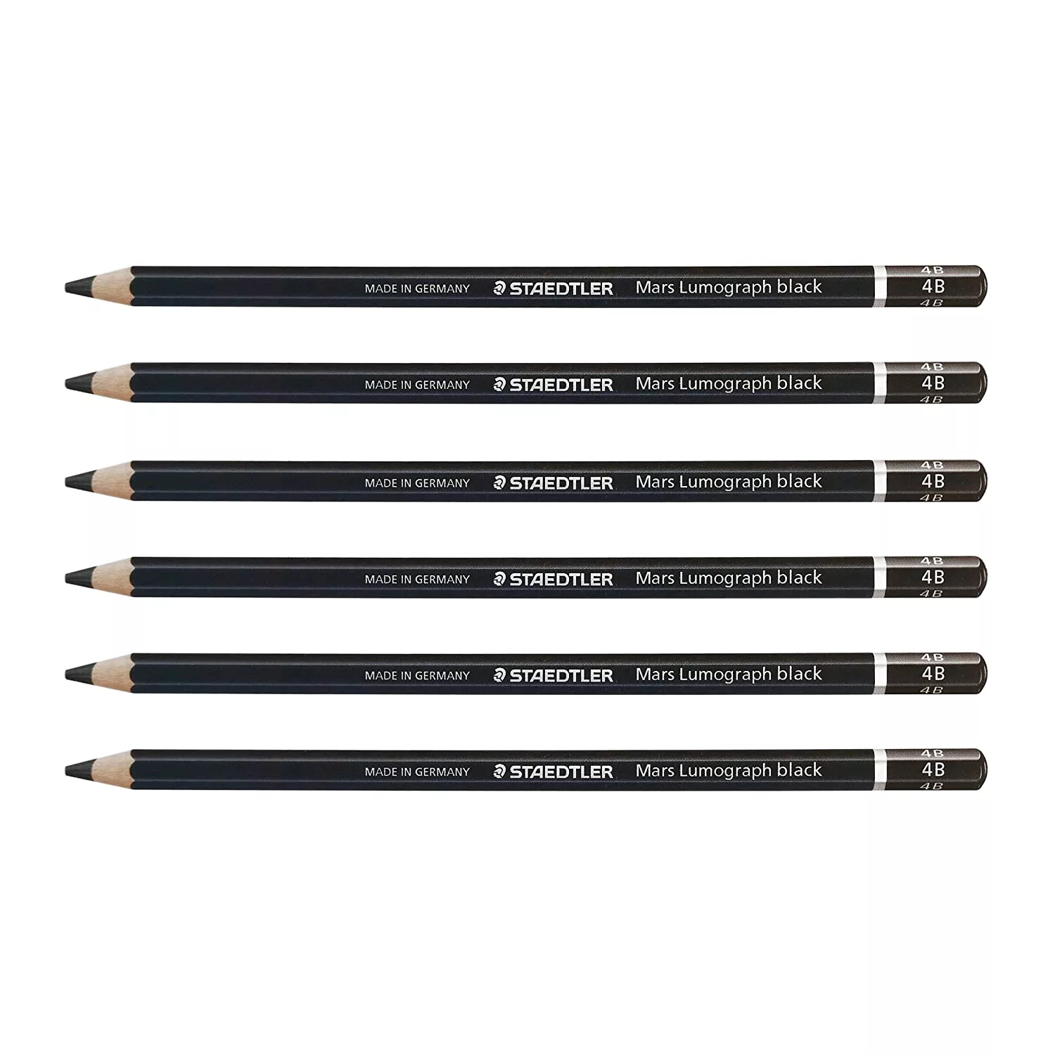 مداد طراحی استدلر مدل Mars Lumograph 100B G6 بسته 6 عددی