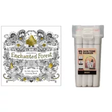 ماژیک راندو بیسیک مدل Brush طرح طیف پوست به همراه دفتر بسته 13 عددی