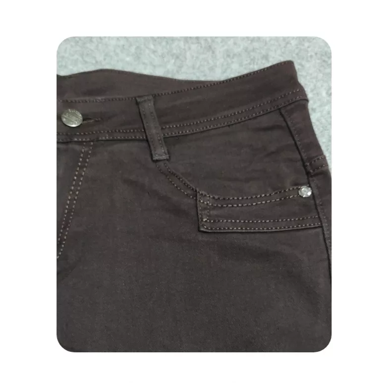 شلوار جین راسته زنانه سفیر مدل SA 19802695 رنگ قهوهای تیره