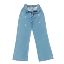 شلوار جین زنانه مدل نیم بگ کدY241