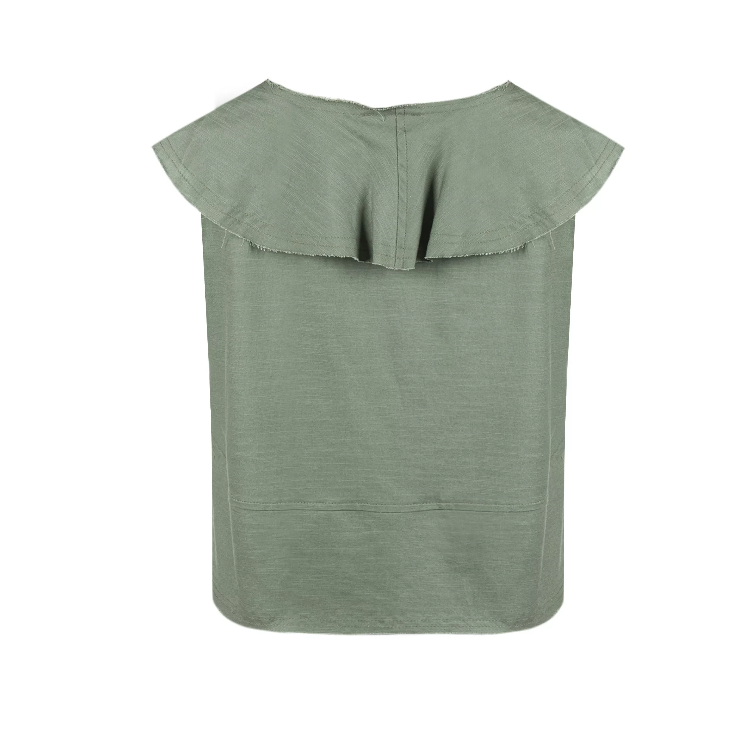 بلوز آستین تا روی شانه یقه گرد زنانه سرژه مدل 202653 رنگ سبز