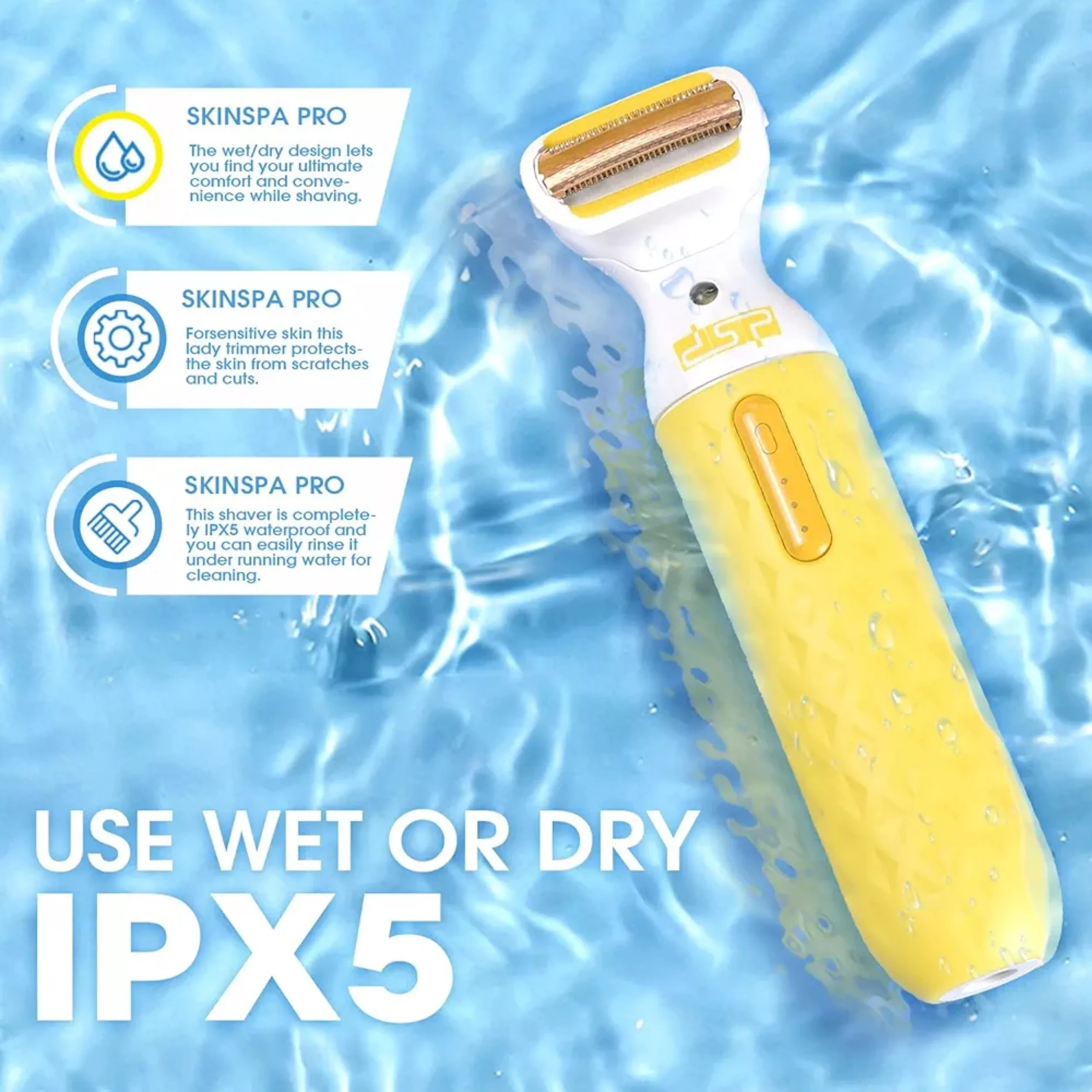 ست اصلاح موی بدن بانوان شارژی دی اس پی مدل 80155