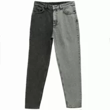 شلوار جین زنانه ال سی وایکیکی مدل اسلیم افکت مام استایل