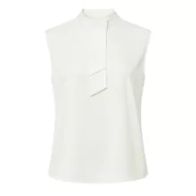 تاپ زنانه مدل یقه کرواتی رنگ سفید