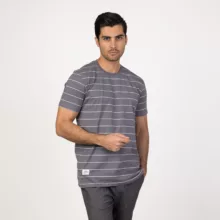 تی شرت آستین کوتاه مردانه باینت مدل 767-5 رنگ طوسی