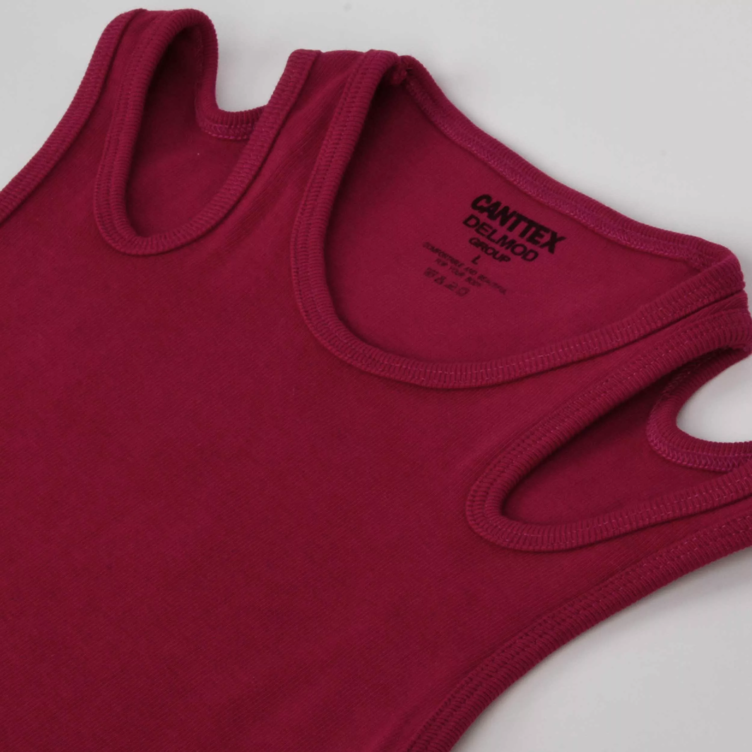 تاپ زنانه کانتکس مدل 249010836 نخ پنبه کبریتی رنگ زرشکی