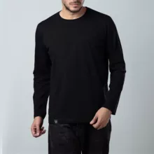 تی شرت آستین بلند مردانه باینت مدل 513-7 رنگ مشکی