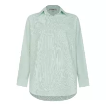 شومیز آستین بلند یقه برگردان زنانه نیزل مدل 1248 رنگ سبز