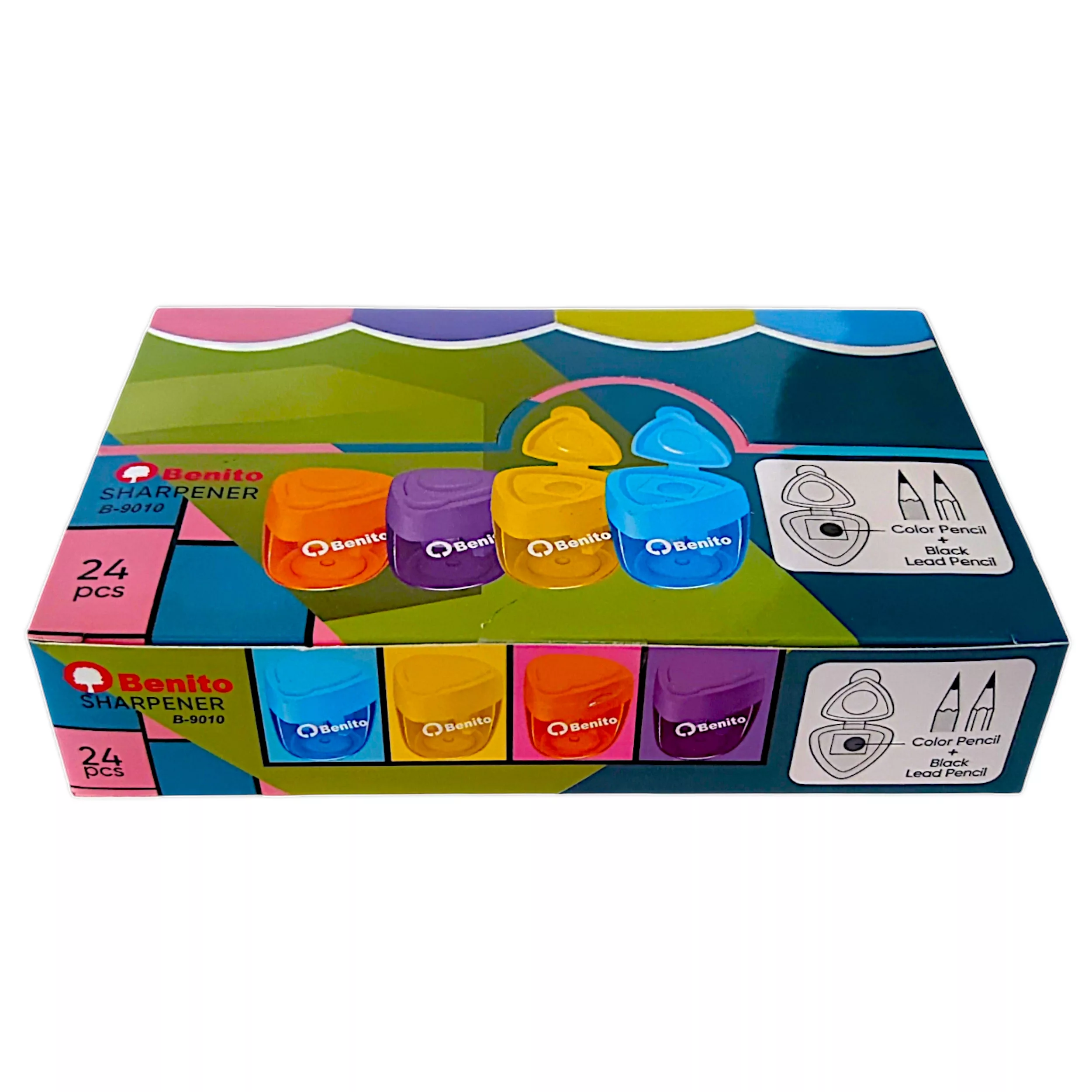 تراش بنیتو مدل سطلی بسته 24 عددی