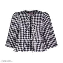 شومیز آستین سه ربع یقه گرد زنانه مدل دایا 020 رنگ مشکی