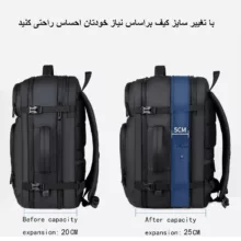 کوله پشتی لپ تاپ آلوا مدل 2201 مناسب برای لپ تاپ 16 تا 17 اینچی
