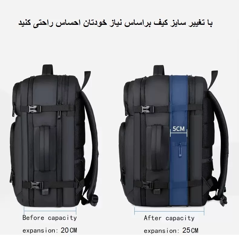 کوله پشتی لپ تاپ آلوا مدل 2201 مناسب برای لپ تاپ 16 تا 17 اینچی