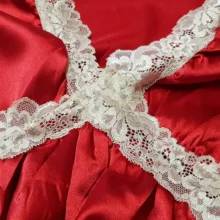 لباس خواب زنانه مدل ساتن  5246-F08 رنگ قرمز