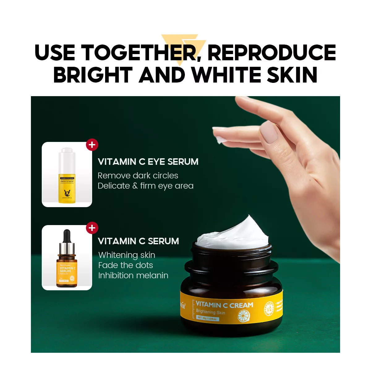 کرم روشن کننده صورت ویبرانت گلمور مدل ویتامین سی مناسب برای انواع پوست حجم 30 میلی لیتر