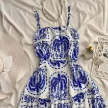 پیراهن یقه دکلته زنانه مدل نخل