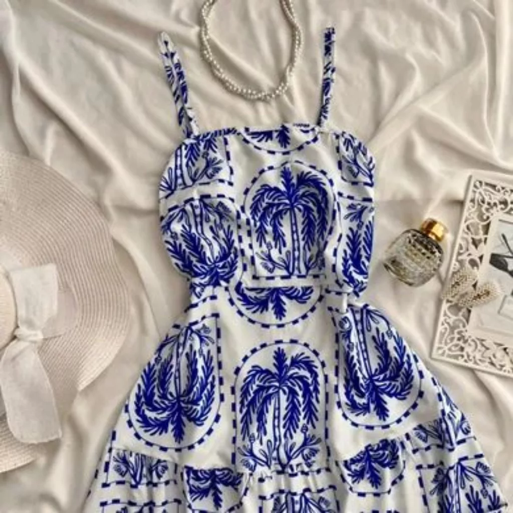 پیراهن یقه دکلته زنانه مدل نخل