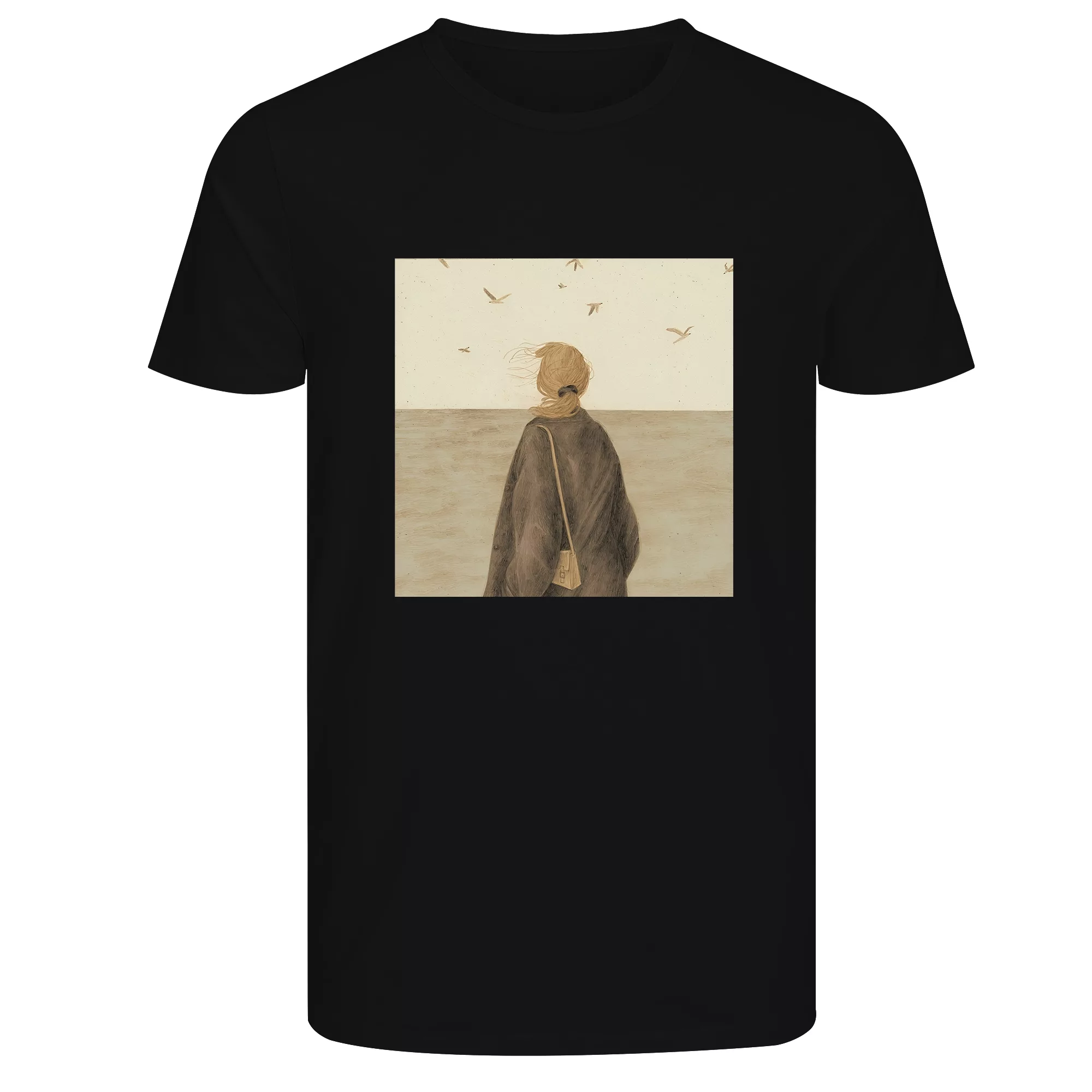 تی‌شرت آستین کوتاه زنانه طرح نقاشی