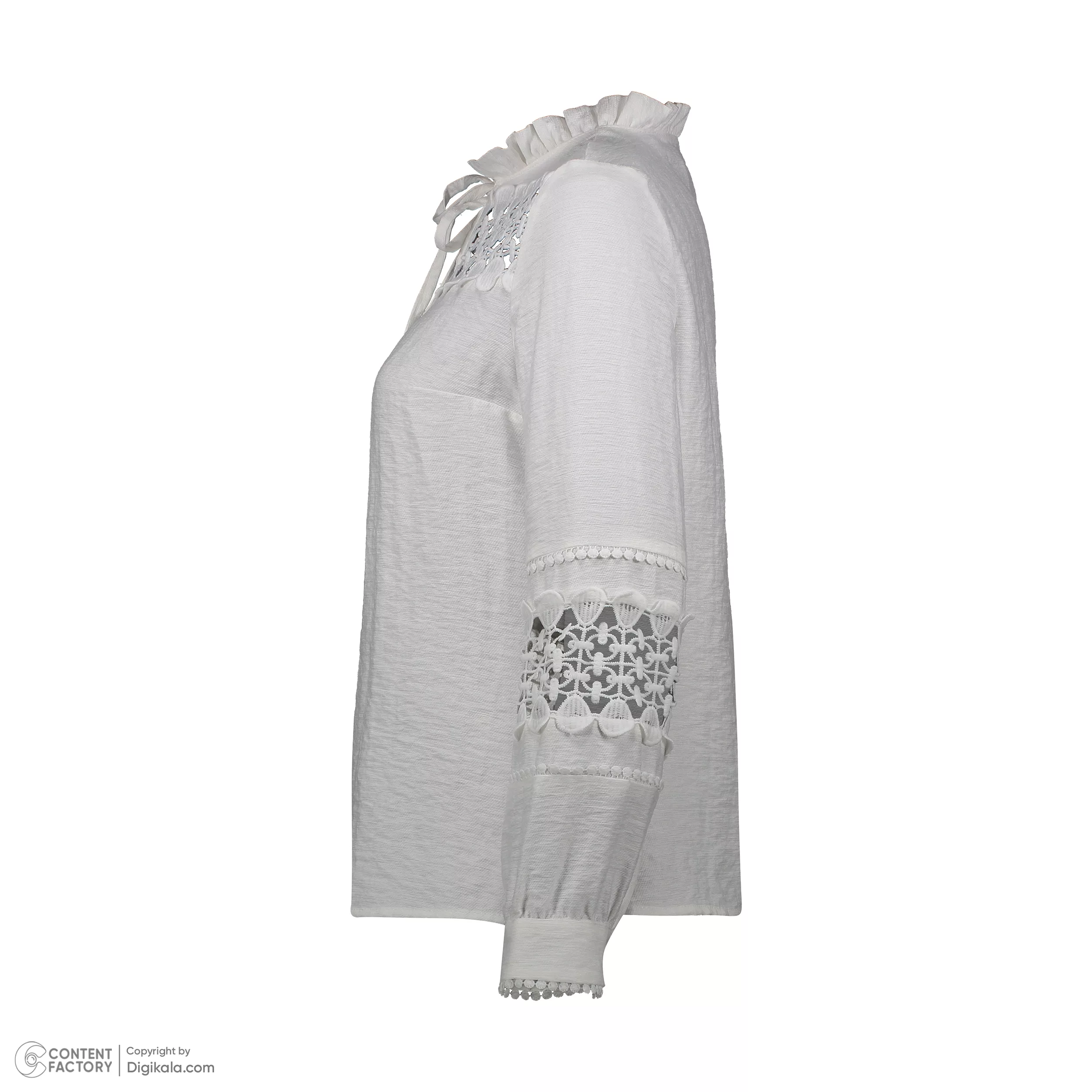 بلوز آستین بلند زنانه برنس مدل 2432 رنگ سفید