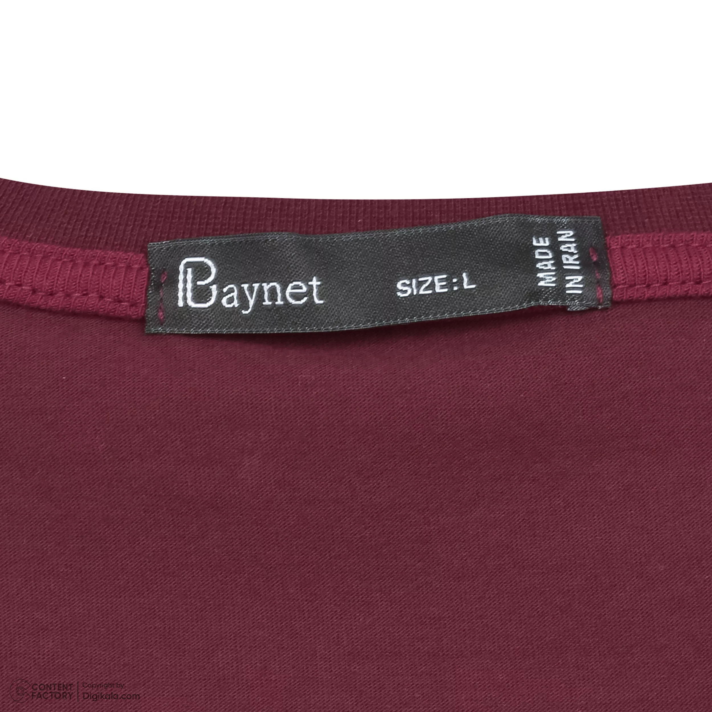 تی شرت آستین کوتاه زنانه باینت مدل 2261792 رنگ زرشکی