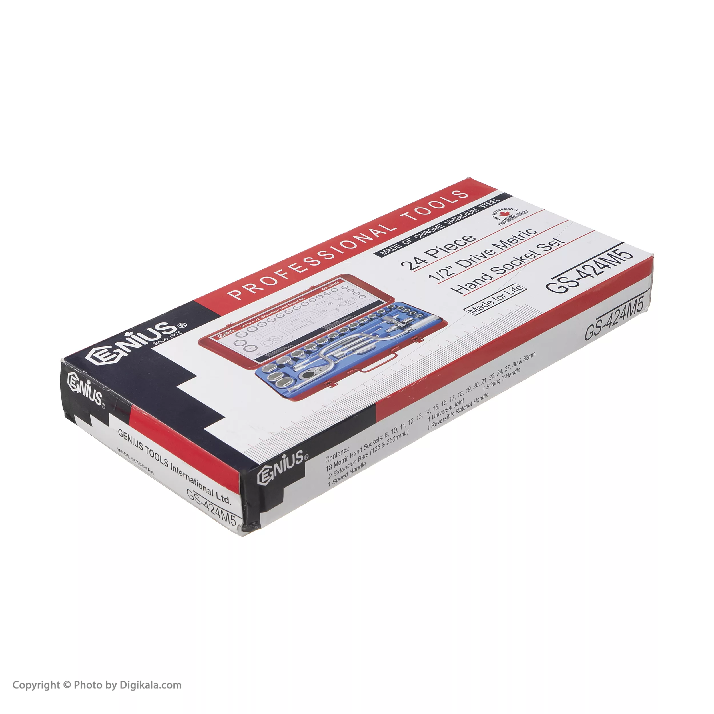 جعبه بکس جنیوس تولز مدل GS-424M5 مجموعه 24 عددی