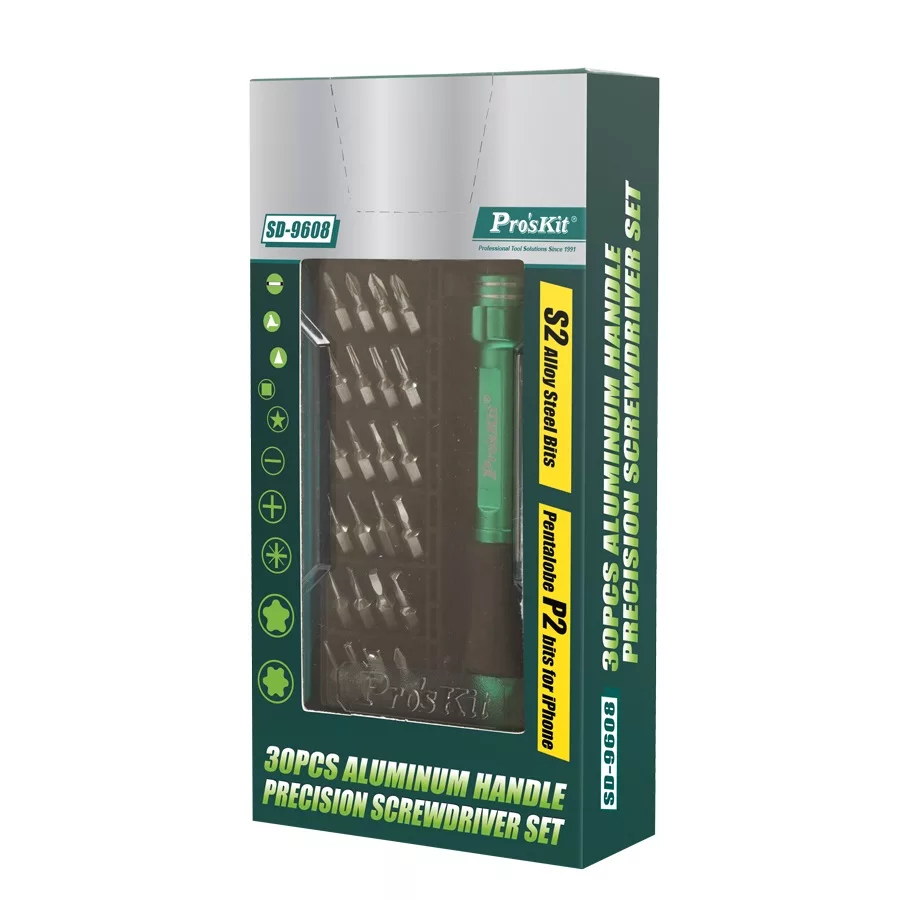 سری پیچ گوشتی پروسکیت مدل SD-9608 بسته 30 عددی