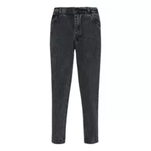 شلوار جین مام فیت زنانه مدل G56 رنگ ذغالی روشن