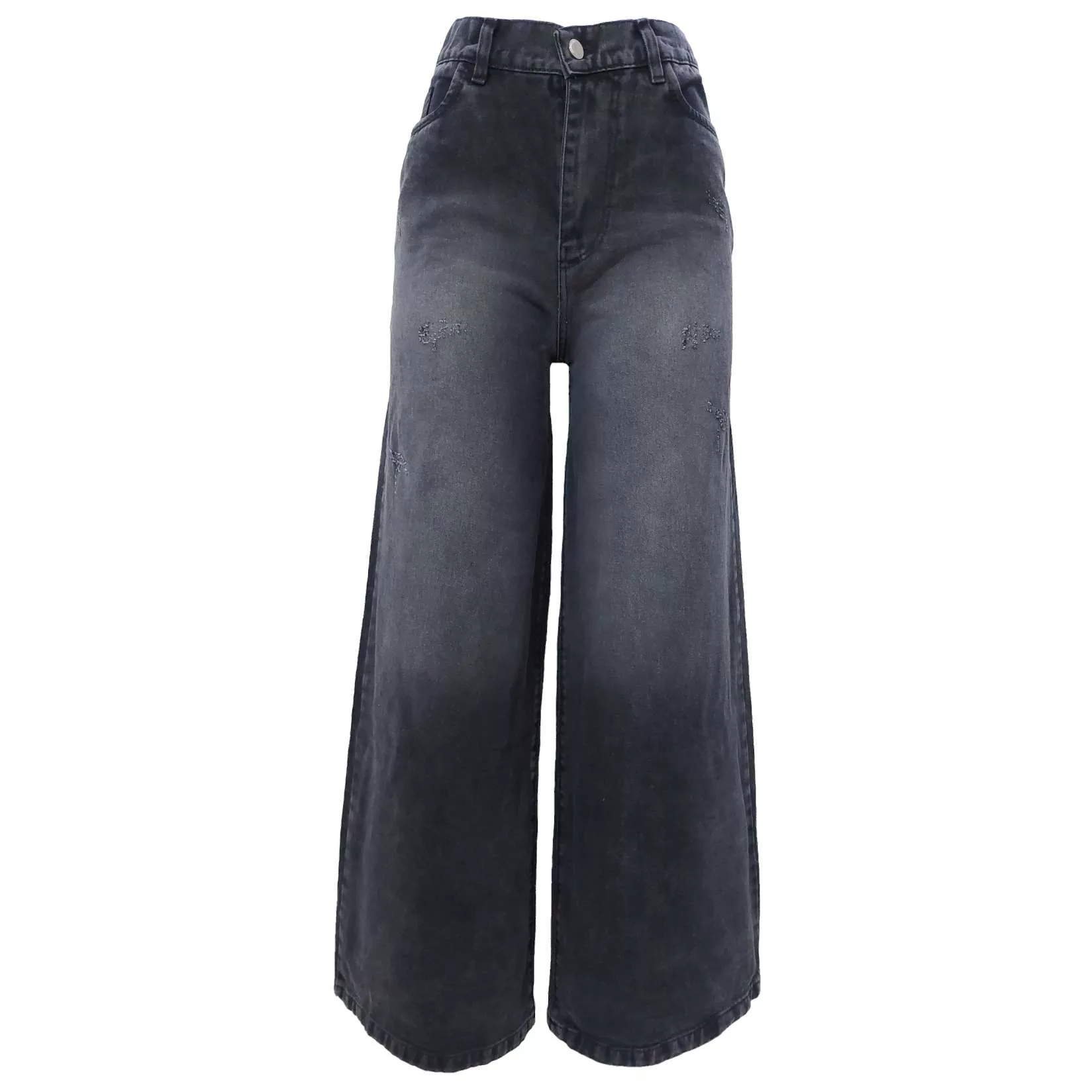 شلوار جین بگ زنانه کد 20117 رنگ زغالی