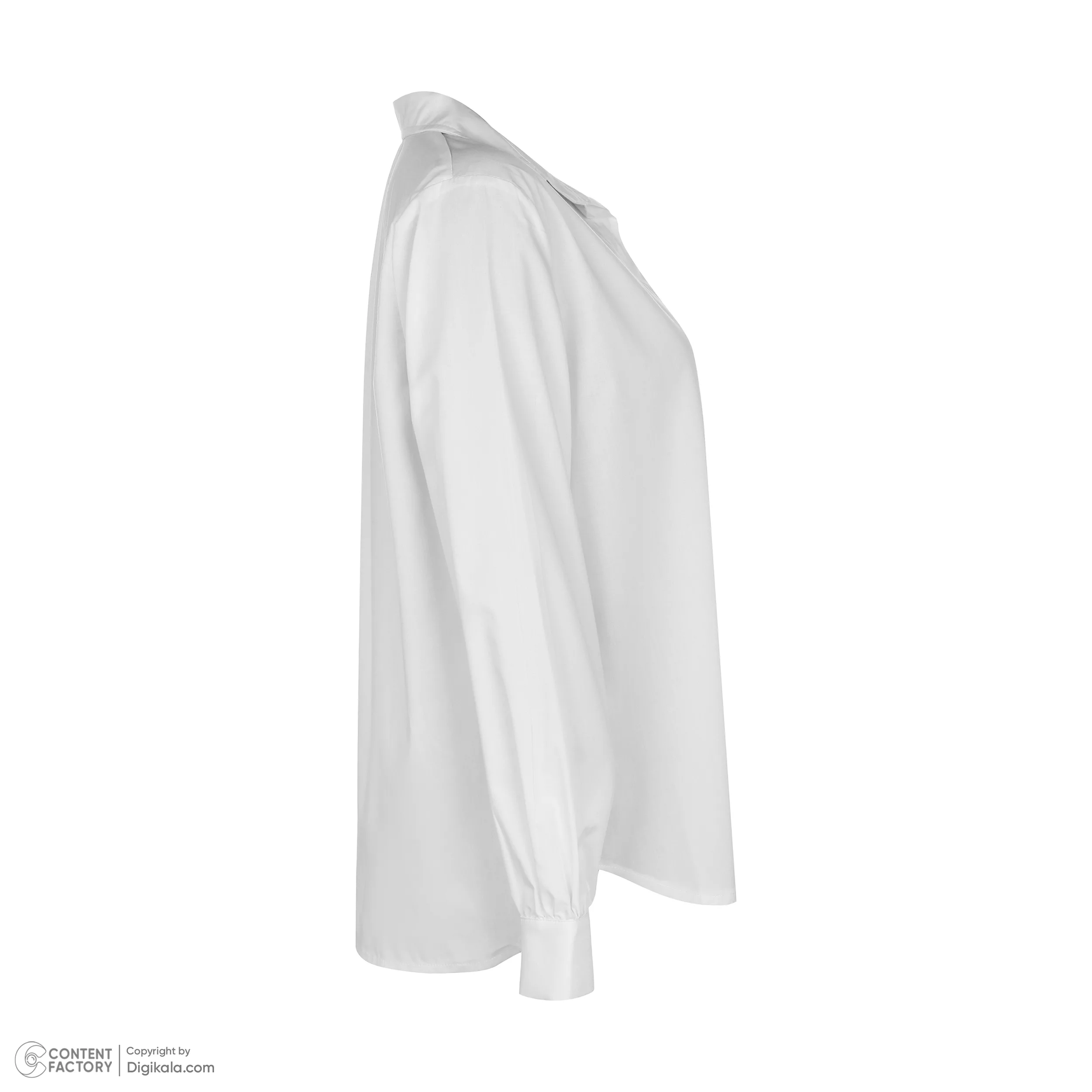 شومیز آستین بلند یقه برگردان زنانه نیزل مدل 478 رنگ سفید