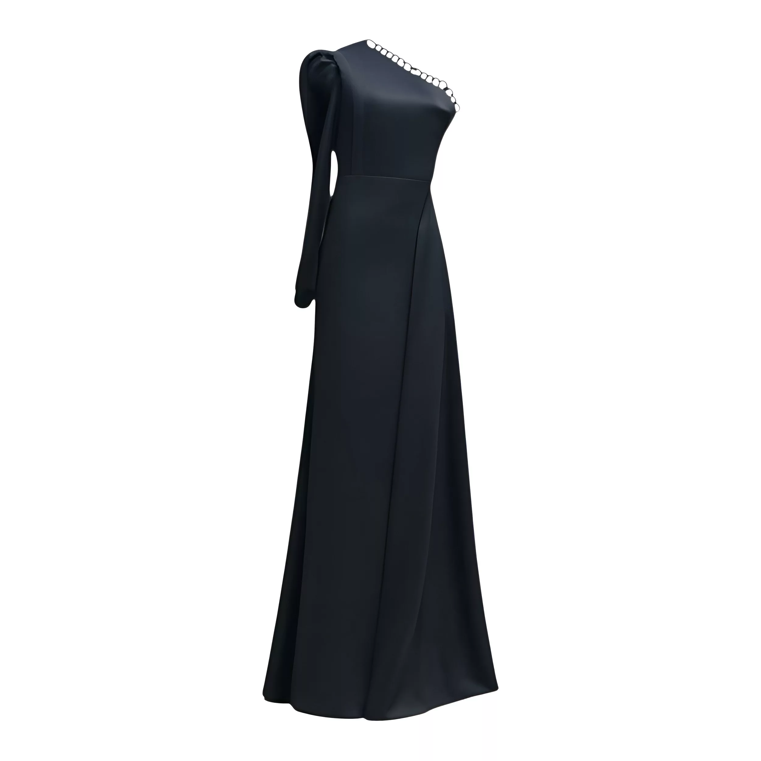 پیراهن یقه رومی زنانه مدل 10524 رنگ مشکی