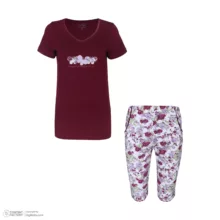 ست تی شرت آستین کوتاه و شلوارک راحتی زنانه ناربن مدل 15211145