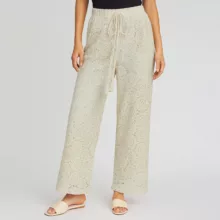 شلوار آزاد زنانه سوپردرای مدل W17S50101T رنگ کرم