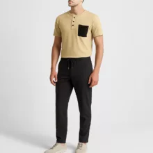 ست تی شرت و شلوار مردانه مادر مدل Sivan رنگ کرم