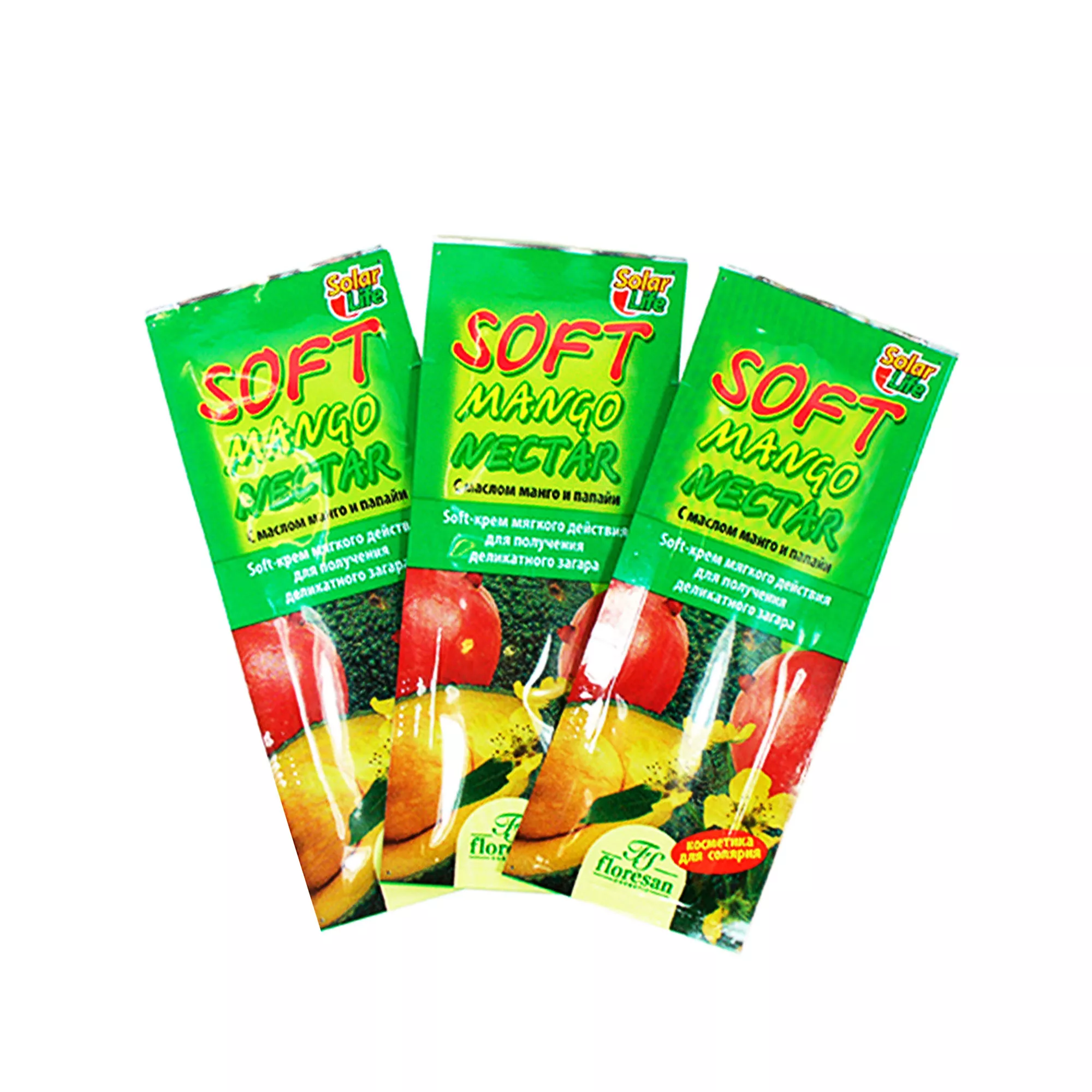 لوسیون برنز کننده فلورسان مدل SOFT MANGO NECTAR حجم 15 میلی لیتر بسته 4 عددی