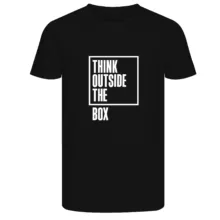 تی‌شرت آستین کوتاه زنانه مدل Think outside رنگ مشکی